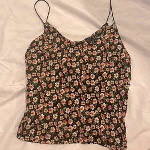 Floral longer crop top